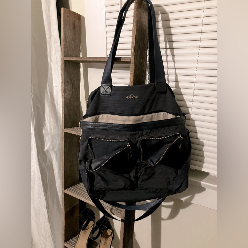 Kipling Camryn Laptop Bag in Navy Blue w/Gold tone hardware (zipper)